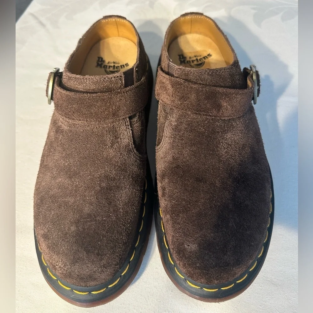 Dr Marten’s Men’s Isham Desert Oasis Suede Mules Sz 9 Like New